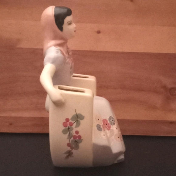 Elegant , Double vase weil ware pottery #4028  (896) - Picture 4 of 8